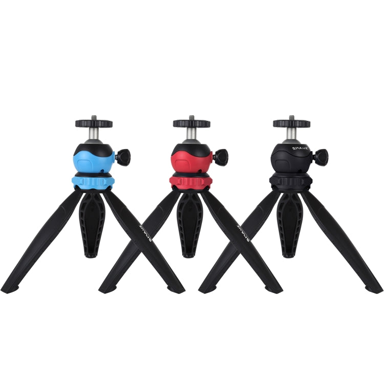 PULUZ 20cm Pocket Plastic Tripod Mount with 360 Degree Ball Head for Smartphones, GoPro, DSLR Cameras(Black) - Tripods by PULUZ | Online Shopping UK | buy2fix