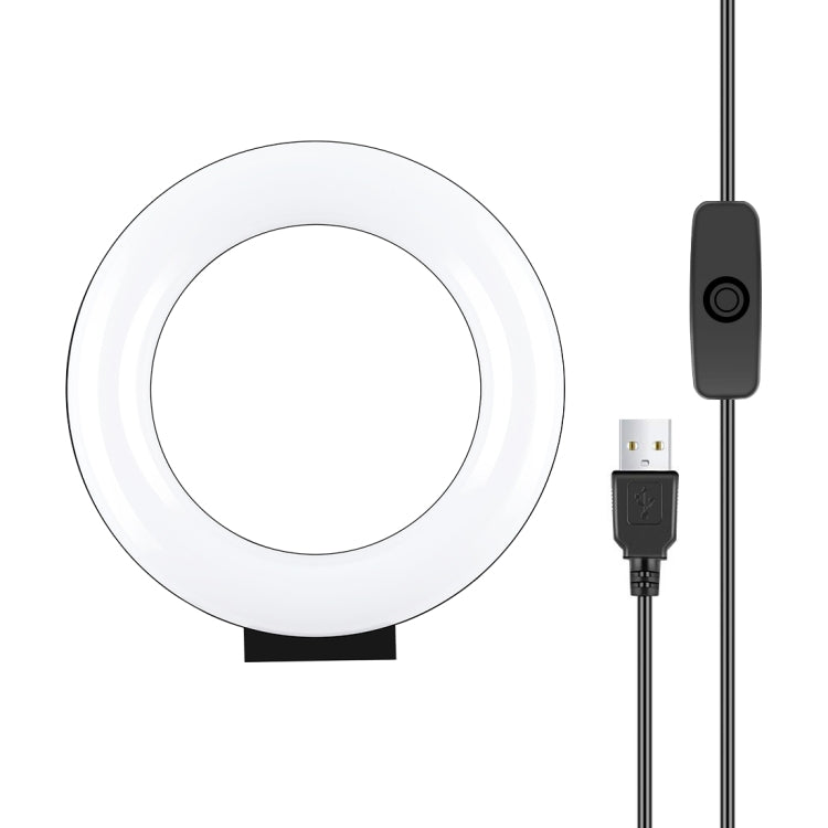 PULUZ 4.7 inch 12cm Curved Surface USB White Light LED Ring Selfie Beauty Vlogging Photography Video Lights(Black) - Consumer Electronics by PULUZ | Online Shopping UK | buy2fix