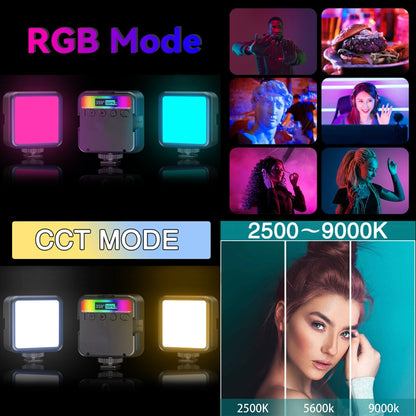 PULUZ Pocket 2500-9000K+RGB Full Color Beauty Fill Light Handheld Camera Photography LED Light (Black) - Camera Accessories by PULUZ | Online Shopping UK | buy2fix