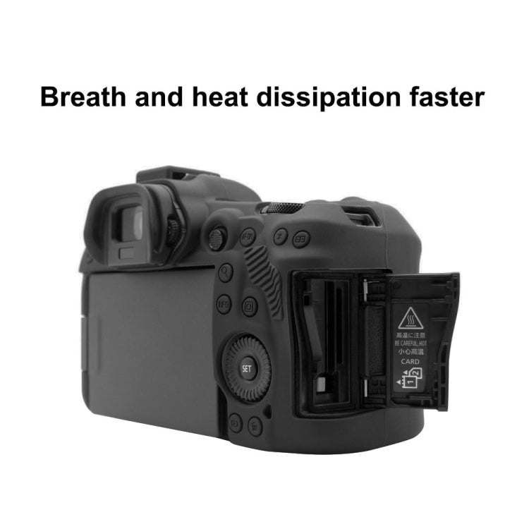 PULUZ Soft Silicone Protective Case for Canon EOS R5(Black) - Camera Accessories by PULUZ | Online Shopping UK | buy2fix