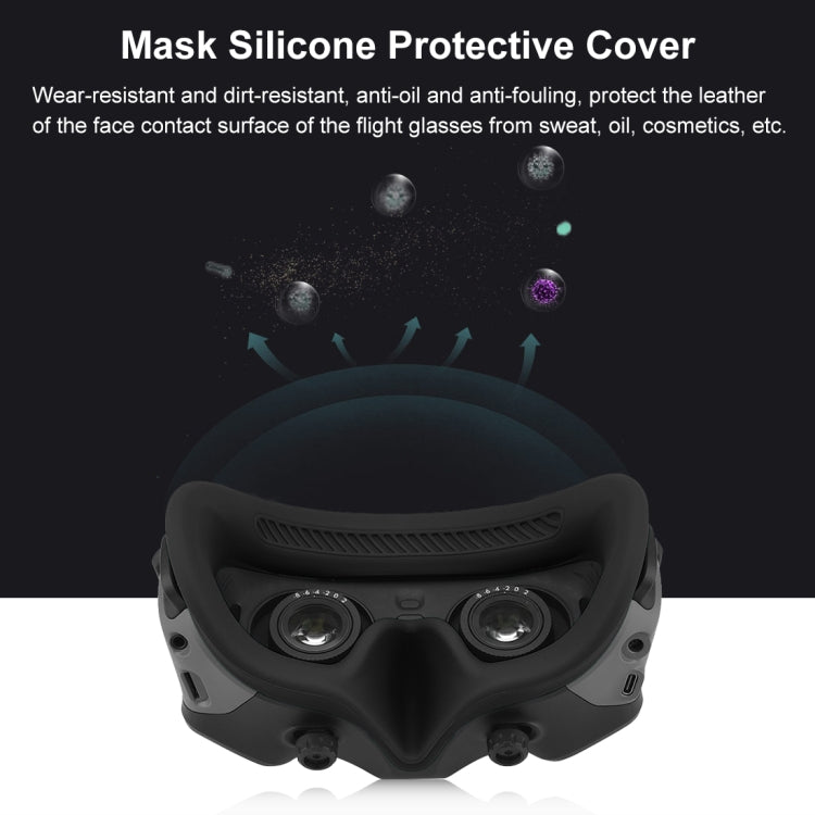 For DJI Avata Goggles 2 PULUZ Flying Eye Mask Silicone Protective Case(Black) -  by PULUZ | Online Shopping UK | buy2fix