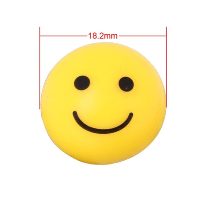 Universal 8mm Smiling Face Pattern Ball Style Plastic Car Tire Valve Caps, Pack of 4 - In Car by buy2fix | Online Shopping UK | buy2fix