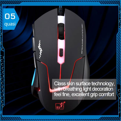 T7 Wired 3 Color Changeable 1200 DPI 1600DPI 2400DPI Gaming USB Optical Mouse - Wired Mice by buy2fix | Online Shopping UK | buy2fix