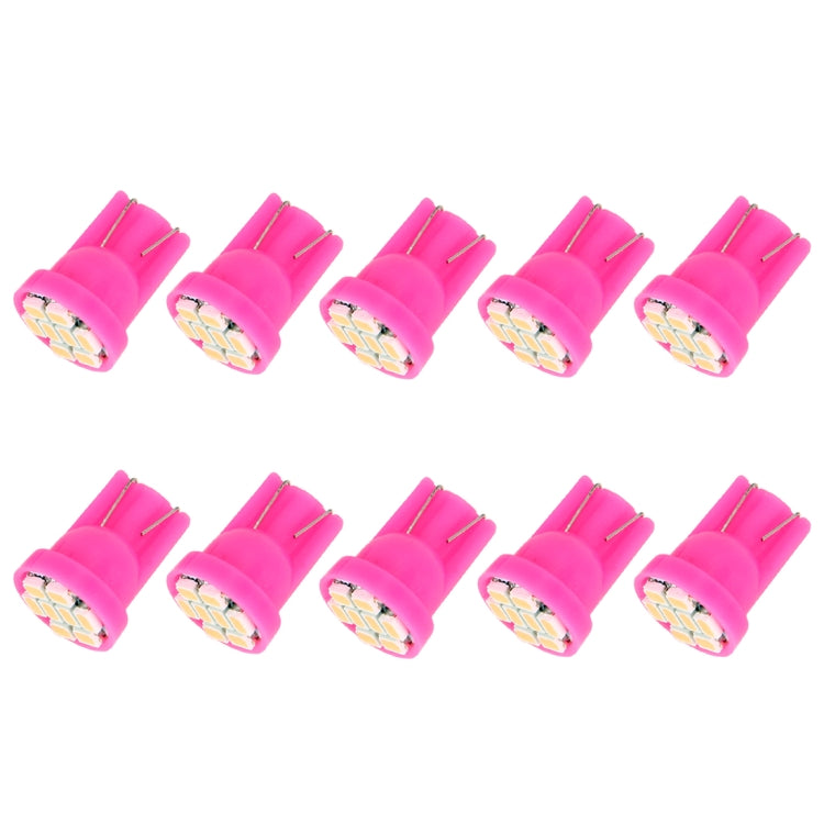 10 PCS T10 8 LED Car Signal Light Bulb(Pink Light) - In Car by buy2fix | Online Shopping UK | buy2fix