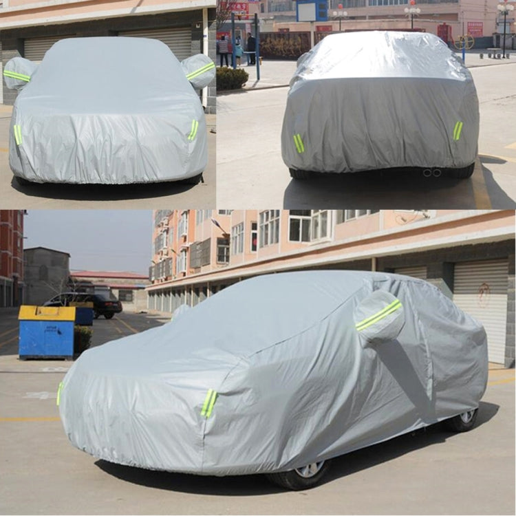 PEVA Anti-Dust Waterproof Sunproof Hatchback Car Cover with Warning Strips, Fits Cars up to 5.1m(199 inch) in Length - PE Material by buy2fix | Online Shopping UK | buy2fix