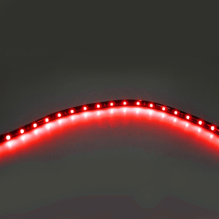 10 PCS 60cm 30 LED Waterproof Flexible Car Strip Light, DC 12V(Red Light) - In Car by buy2fix | Online Shopping UK | buy2fix