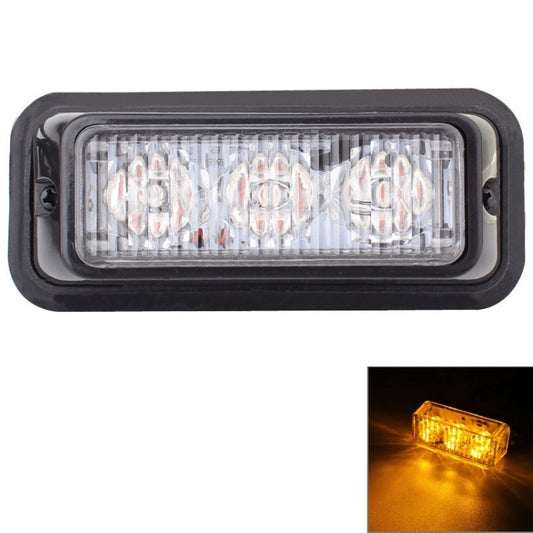 9W 540LM 3-LED Yellow Light Wired Car Flashing Warning Signal Lamp, DC12V, Wire Length: 95cm - In Car by buy2fix | Online Shopping UK | buy2fix