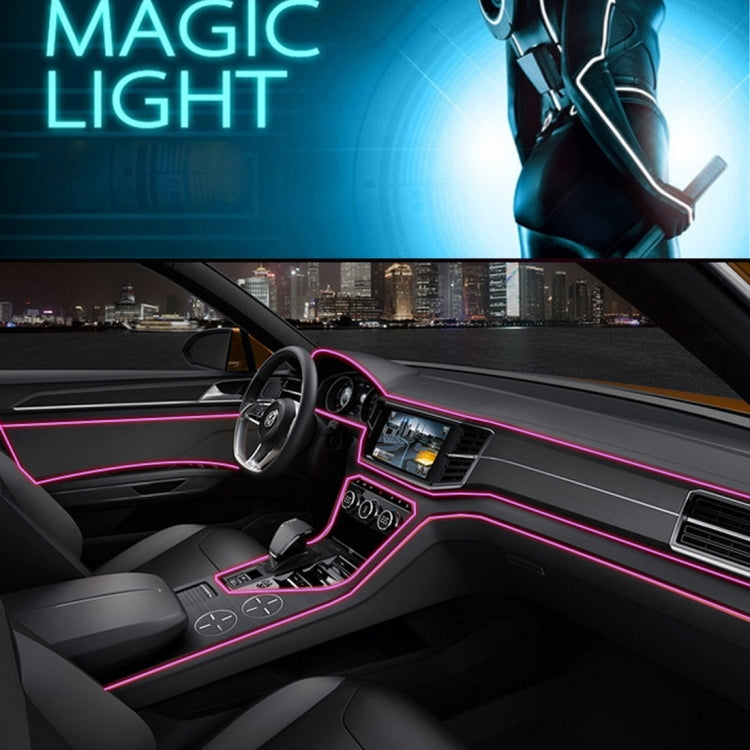 EL Cold Pink Light Waterproof Flat Flexible Car Strip Light with Driver for Car Decoration, Length: 5m(Pink) - Atmosphere lights by buy2fix | Online Shopping UK | buy2fix