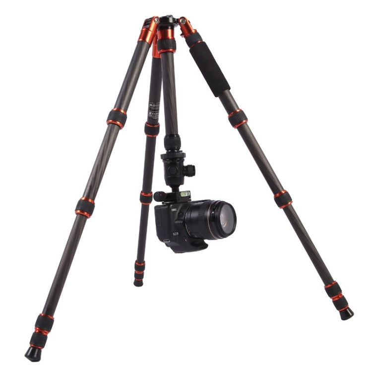 Triopo GT-2505x8.C Adjustable Portable Carbon Fiber Tripod with B-1 Aluminum Ball Head for Canon Nikon Sony DSLR Camera(Black) - Tripods by TRIOPO | Online Shopping UK | buy2fix