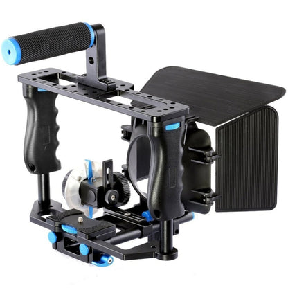 YELANGU YLG1103A-B Large Handle Video Camera Cage Stabilizer + Matte Box Kit for DSLR Camera / Video Camera - Camera Accessories by YELANGU | Online Shopping UK | buy2fix