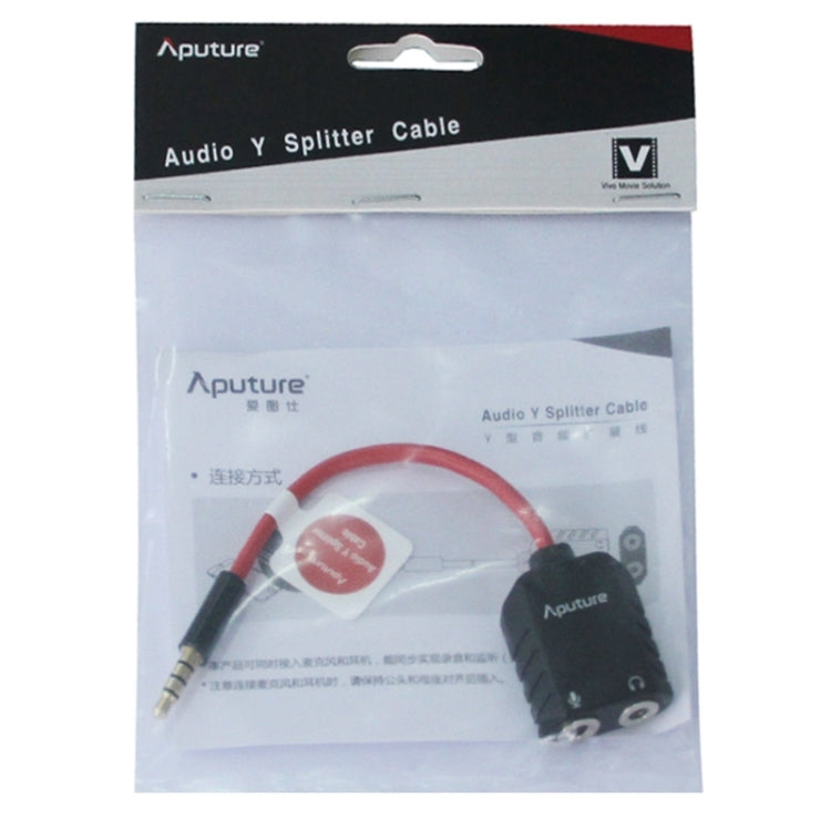 Aputure 3.5mm Audio Y Male to 2 Female Headset Mic Splitter Cable -  by Aputure | Online Shopping UK | buy2fix