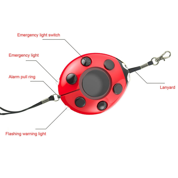 Ladybug Personal Alarm, Self-defense Defend Wolf, Mini Alarm for Girl and Kids(Red) - Security by buy2fix | Online Shopping UK | buy2fix