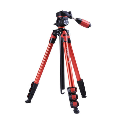 Fotopro S3 4-Section Folding Aluminum Legs Tripod PTZ Stand for SLR / Micro-SLR / Digital Cameras(Orange) - Camera Accessories by Fotopro | Online Shopping UK | buy2fix