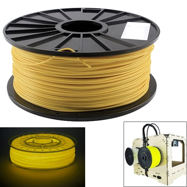 ABS 3.0 mm Luminous 3D Printer Filaments, about 135m(Yellow) - Consumer Electronics by buy2fix | Online Shopping UK | buy2fix