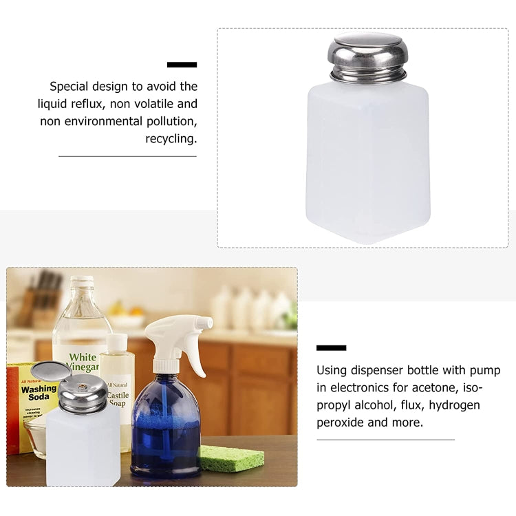 250ml Push Down Alcohol and Liquid Container Bottle(White) - Others by buy2fix | Online Shopping UK | buy2fix