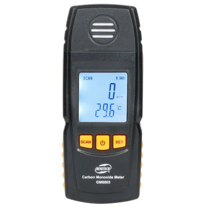 BENETECH GM8805 LCD Display Handheld Carbon Monoxide CO Monitor Detector Meter Tester, Measure Range: 0-1000ppm(Black) - Gas Monitor by BENETECH | Online Shopping UK | buy2fix