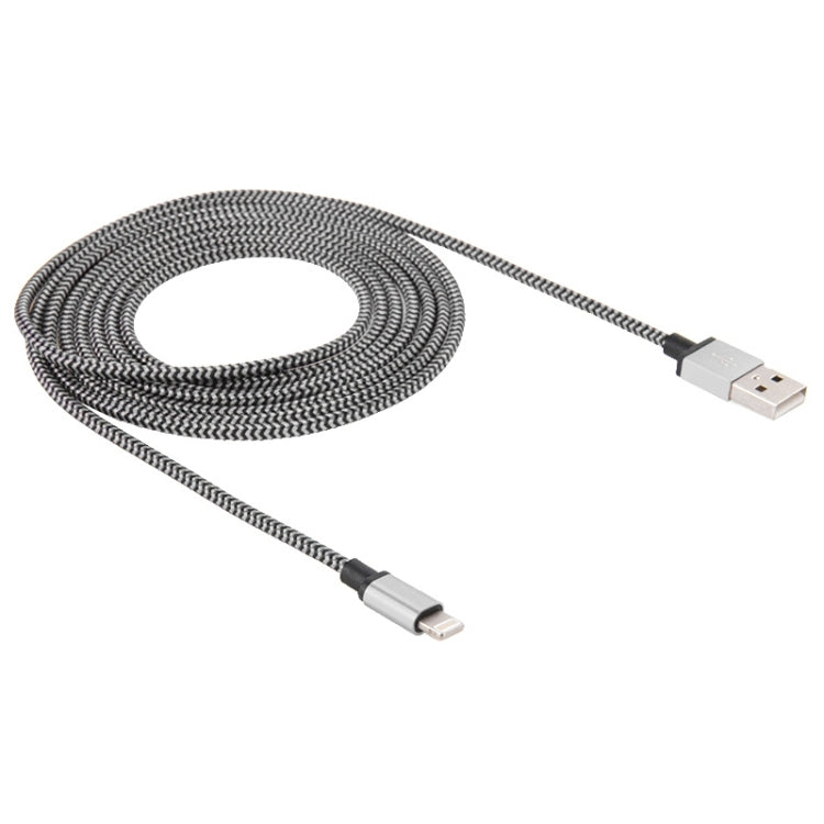 2m Woven Style 8 Pin to USB Sync Data / Charging Cable(Silver) - Normal Style Cable by buy2fix | Online Shopping UK | buy2fix