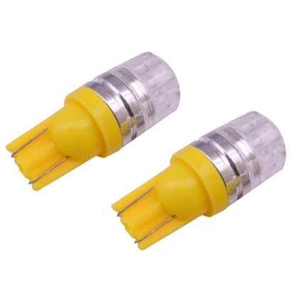 2 PCS T10 1.5W 60LM 1 LED Yellow COB LED Brake Light for Vehicles, DC12V(Yellow) - Instrument Lights by buy2fix | Online Shopping UK | buy2fix