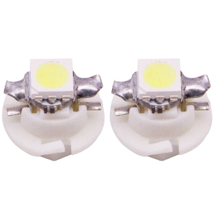 2 PCS B8.4 White Light 0.2W 12LM 1 LED SMD 5050 LED Instrument Light Bulb Dashboard Light for Vehicles, DC 12V(White) - Instrument Lights by buy2fix | Online Shopping UK | buy2fix