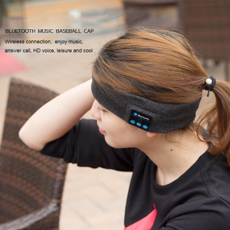 My-Call Bluetooth V5.0 Headsfree Sport Headband Music Headwear for iPhone 6 & 6s / iPhone 5 & 5S / iPhone 4 & 4S and Other Bluetooth Devices(Black) - Smart Wear by buy2fix | Online Shopping UK | buy2fix