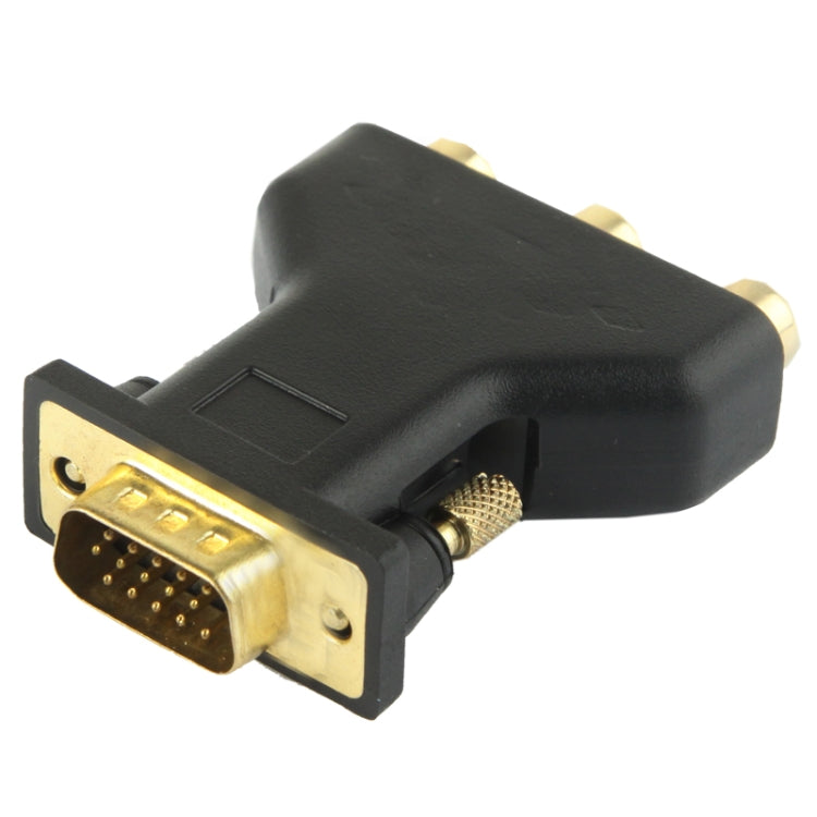 VGA 15 Pin Male to 3 RCA Component Female Adapter -  by buy2fix | Online Shopping UK | buy2fix