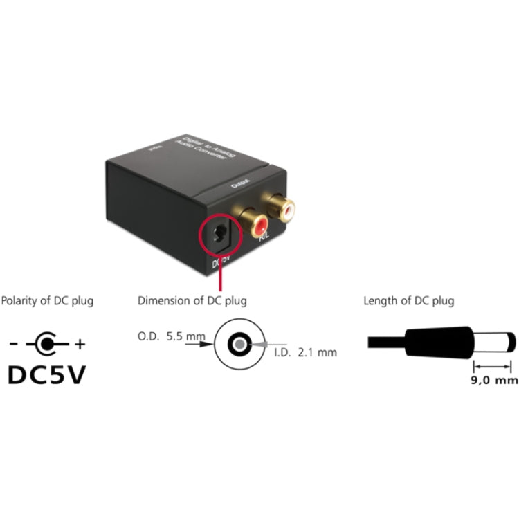 Digital Optical Coaxial Toslink to Analog RCA Audio Converter(Black) - Computer & Networking by buy2fix | Online Shopping UK | buy2fix