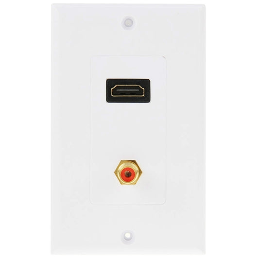 HDMI Female + RCA Female Plug Wall Plate Panel - Consumer Electronics by buy2fix | Online Shopping UK | buy2fix