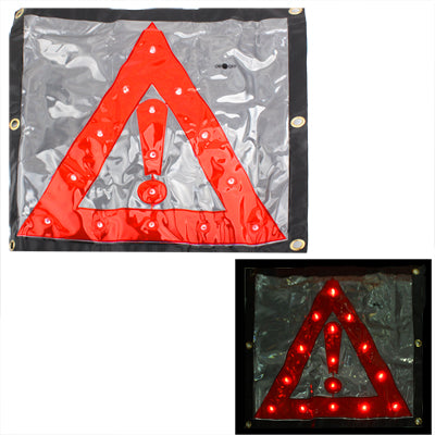 15LED Triangle Emergency Car Warning Safety Traffic Sign Red - In Car by buy2fix | Online Shopping UK | buy2fix