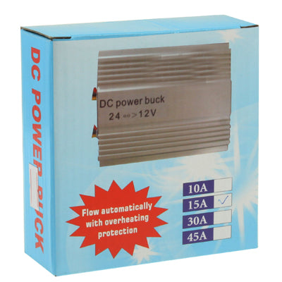 DC 24V to 12V Car Power Step-down Transformer, Rated Output Current: 15A - In Car by buy2fix | Online Shopping UK | buy2fix