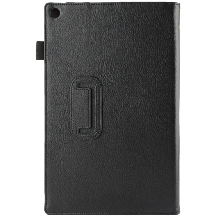 Litchi Texture Leather Case with Holder for Sony Xperia Tablet Z2 10.1(Black) - Mobile Accessories by buy2fix | Online Shopping UK | buy2fix