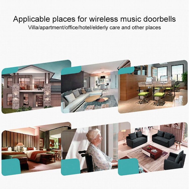 VOYE V001A Home Music Remote Control Wireless Doorbell with 38 Polyphony Sounds - Security by VOYE | Online Shopping UK | buy2fix