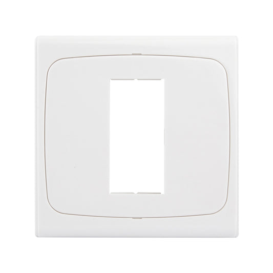 Wall Plate with Screw for Blank Inserts - 1 Hole, Use around the world(White) - Consumer Electronics by buy2fix | Online Shopping UK | buy2fix
