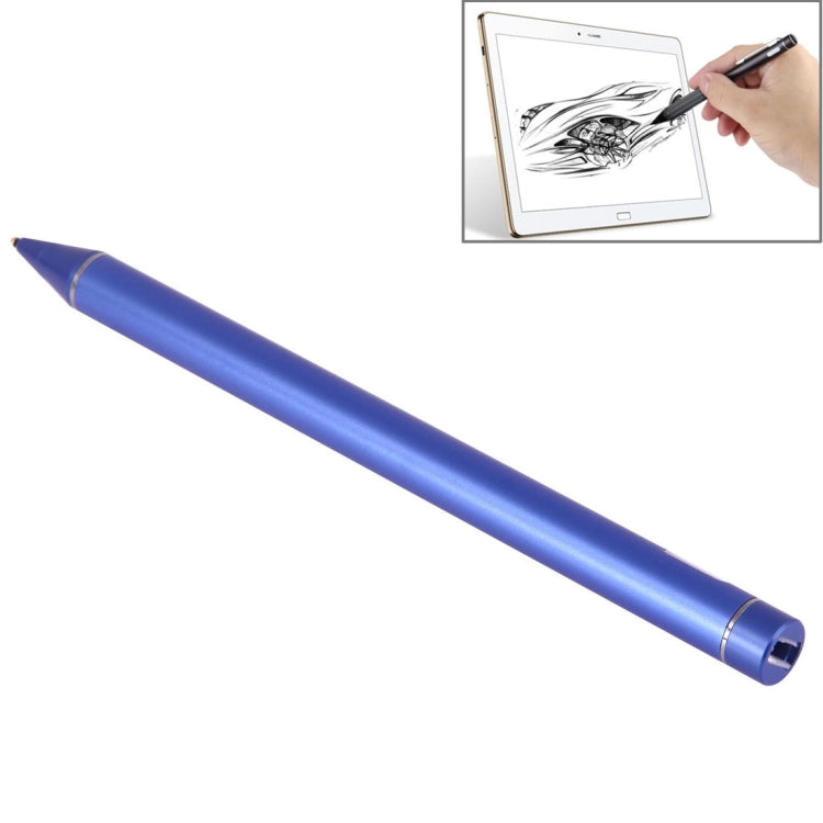 Universal Rechargeable Capacitive Touch Screen Stylus Pen with 2.3mm Superfine Metal Nib, For iPhone, iPad, Samsung, and Other Capacitive Touch Screen Smartphones or Tablet PC(Blue) - Stylus Pen by buy2fix | Online Shopping UK | buy2fix