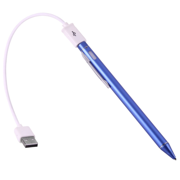 Universal Rechargeable Capacitive Touch Screen Stylus Pen with 2.3mm Superfine Metal Nib, For iPhone, iPad, Samsung, and Other Capacitive Touch Screen Smartphones or Tablet PC(Blue) - Stylus Pen by buy2fix | Online Shopping UK | buy2fix