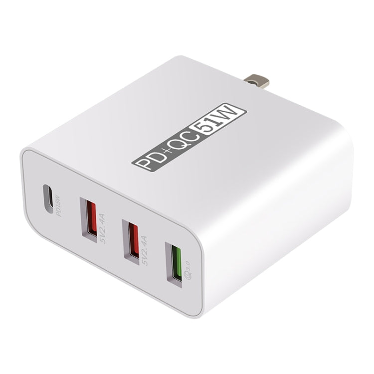 WLX-A6 4 Ports Quick Charging USB Travel Charger Power Adapter, US Plug - USB Charger by buy2fix | Online Shopping UK | buy2fix