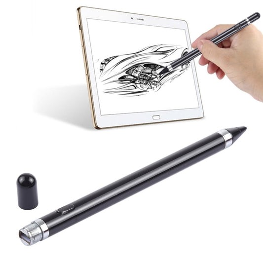 Short Universal Rechargeable Capacitive Touch Screen Stylus Pen with 2.3mm Superfine Metal Nib, For iPhone, iPad, Samsung, and Other Capacitive Touch Screen Smartphones or Tablet PC(Black) - Stylus Pen by buy2fix | Online Shopping UK | buy2fix