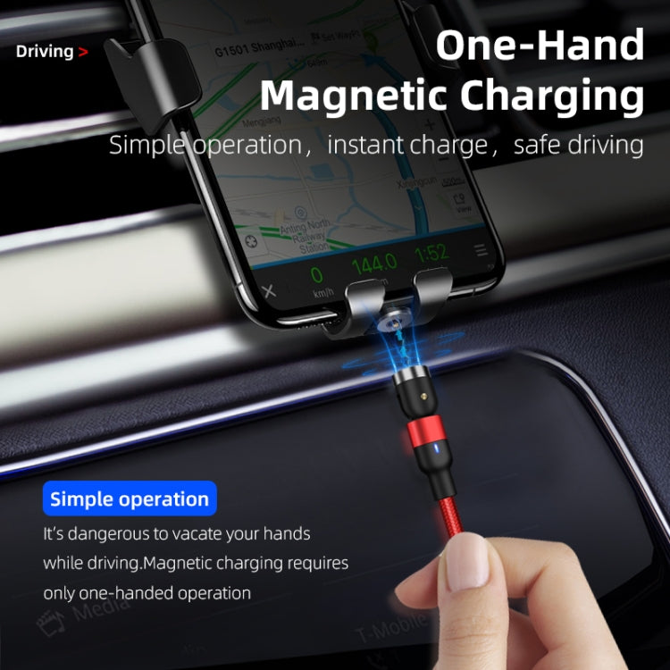 1m 2A Output USB to Micro USB Nylon Braided Rotate Magnetic Charging Cable(Black) - Mobile Accessories by buy2fix | Online Shopping UK | buy2fix