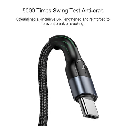 USAMS US-SJ450 U55 2A Micro USB Aluminum Alloy Weave Charging Cable, Length:1m(Black) - Micro USB Cable by USAMS | Online Shopping UK | buy2fix