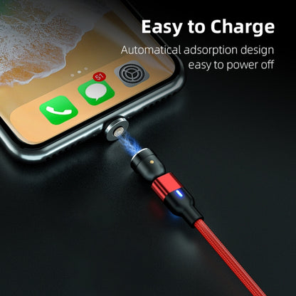 1m 3A Output USB to USB-C / Type-C 540 Degree Rotating Magnetic Data Sync Charging Cable (Red) - Mobile Accessories by buy2fix | Online Shopping UK | buy2fix