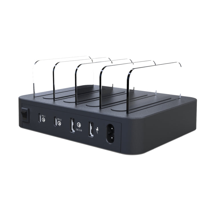 45W PD USB-C / Type-C + 18W PD USB-C / Type-C + 18W QC 3.0 USB + USB Ports Smart Charger with Detachable Bezel, AU Plug - Multifunction Charger by buy2fix | Online Shopping UK | buy2fix