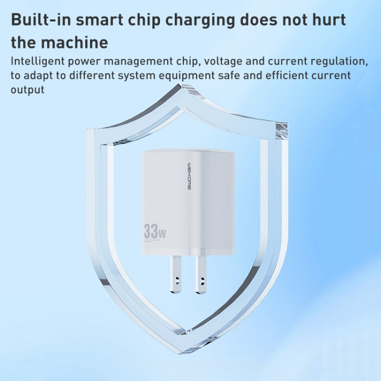 WK WP-U140 33W Power Series USB+USB-C/Type-C Fast Charger, Specifications: UK Plug(White) - Apple Accessories by WK | Online Shopping UK | buy2fix