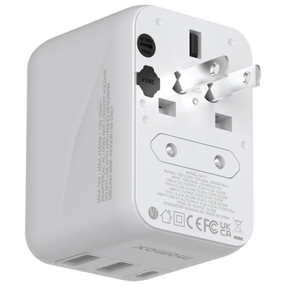 MOMAX UA11 1-World 20W PD Global Travel Fast Charger Power Adapter(White) - International Plug Adaptor by MOMAX | Online Shopping UK | buy2fix