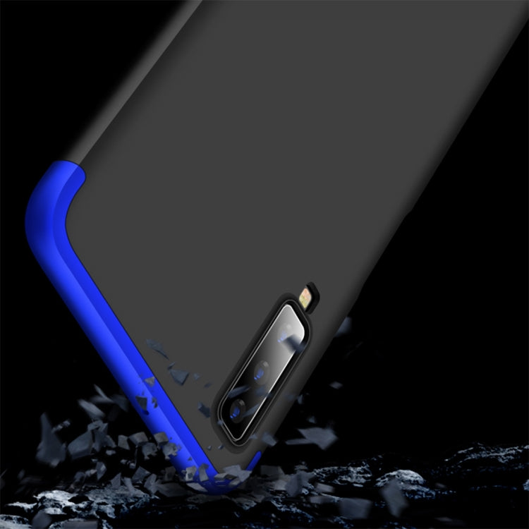GKK Three Stage Splicing Full Coverage PC Case for Samsung Galaxy A7 (2018) (Black Blue) - Samsung Accessories by GKK | Online Shopping UK | buy2fix