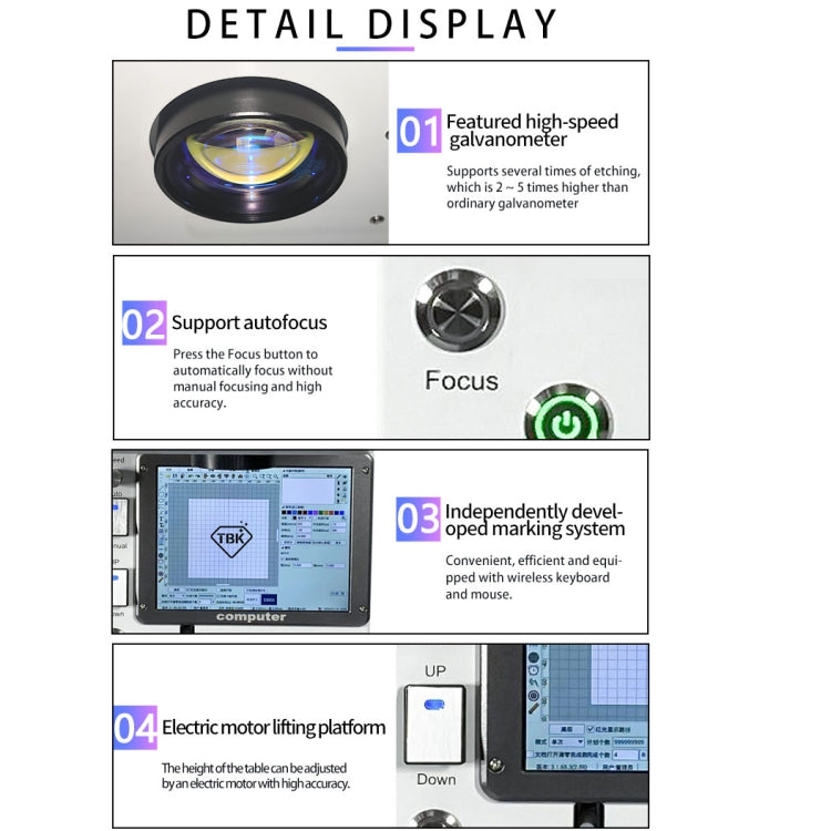 TBK958B Automatic Mini Laser Marking Screen Separater Repair Machine - Repair Platform by TBK | Online Shopping UK | buy2fix