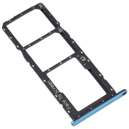 For ZTE Blade V40 Vita SIM Card Tray + SIM Card Tray + Micro SD Card Tray (Blue) - For ZTE by buy2fix | Online Shopping UK | buy2fix