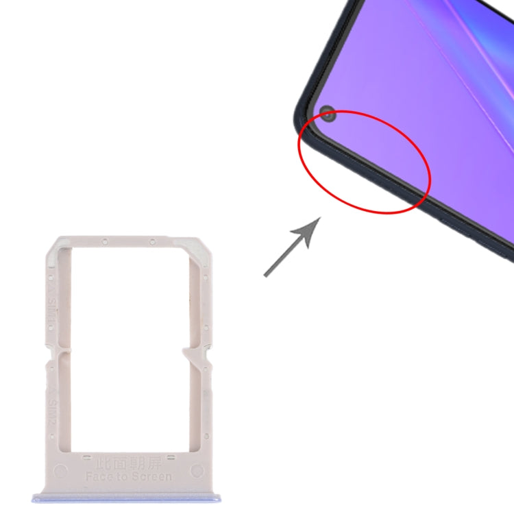 For OPPO A72 4G / A92 4G SIM Card Tray + SIM Card Tray (Purple) - Card Socket by buy2fix | Online Shopping UK | buy2fix