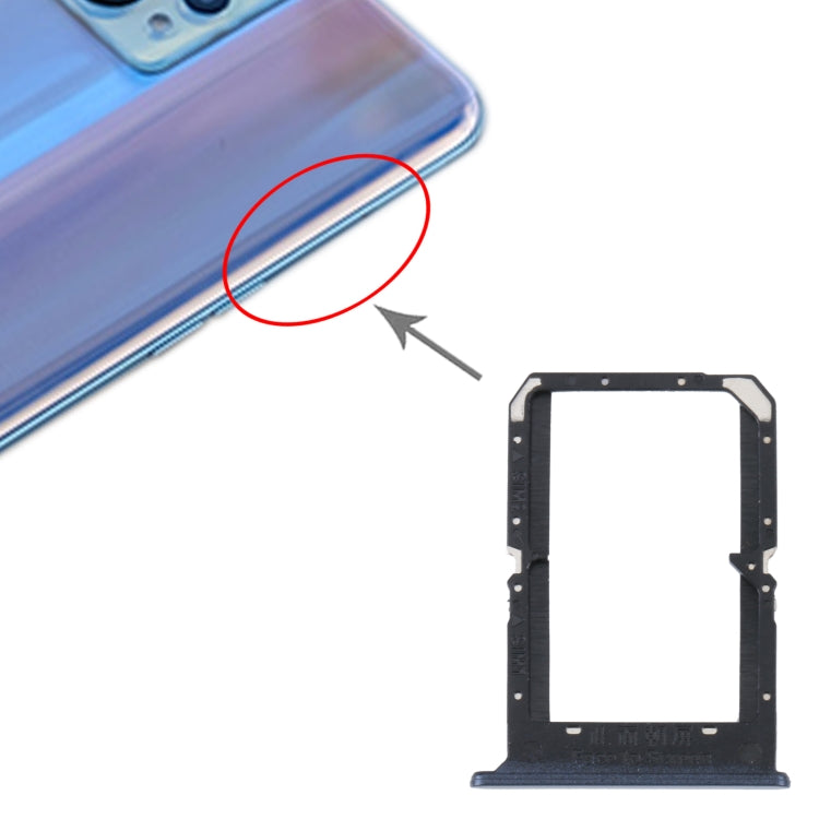 For Realme 9 Pro+ SIM Card Tray + SIM Card Tray (Black) - Repair & Spare Parts by buy2fix | Online Shopping UK | buy2fix