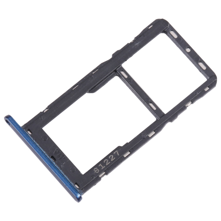 For Motorola Moto G7 Power SIM Card Tray + Micro SD Card Tray (Blue) - Card Socket by buy2fix | Online Shopping UK | buy2fix