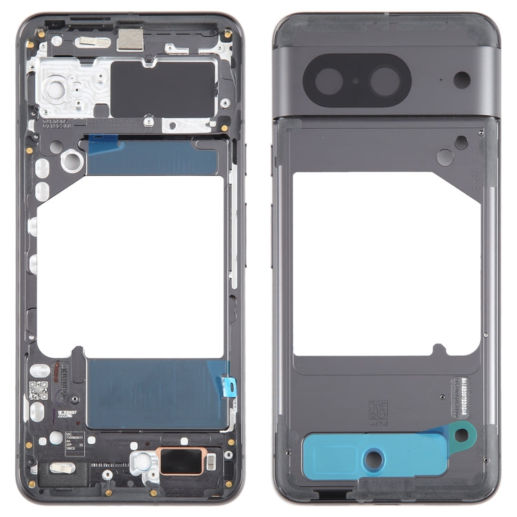 For Google Pixel 8 Original Front Housing LCD Frame Bezel Plate (Black) - Full Housing Cover by buy2fix | Online Shopping UK | buy2fix