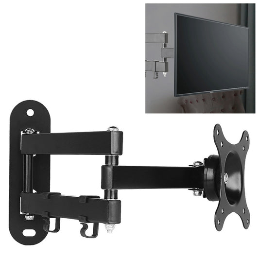14-27 inch Universal Horizontal Vertical Screen Installable Rotatable Retractable Computer Monitor Three Arms Wall Mount Bracket - Consumer Electronics by buy2fix | Online Shopping UK | buy2fix